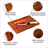 Premium Wood Chopping, Cutting Board With Reversible Juice Grooves - Decorlay